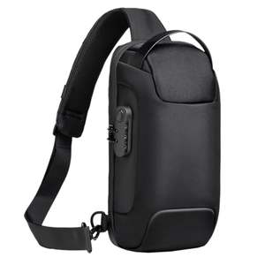Sac à bandoulière tactique imperméable antivol pour homme avec port de chargement USB, sac à dos messager - Product Image 1