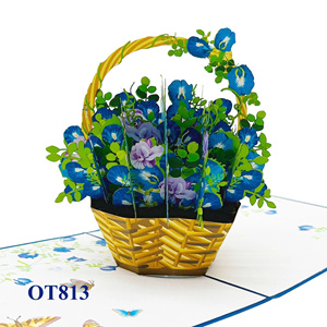 การ์ดป๊อปอัพลายผีเสื้อ 3 มิติ ดีไซน์สั่งทำพิเศษ ขายดีที่สุด พิมพ์ออฟเซ็ตทำมือ ของตกแต่งบ้านสำหรับวันวาเลนไทน์และวันขอบคุณพระเจ้า - Product Image 1