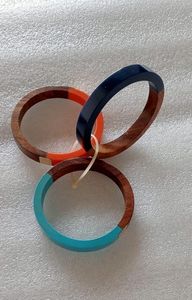 Handmade colorful resin <b>bracelets</b> with s unique fashion jewelry <b>adjustable</b> size for women daily wear accessories - Product Image 2