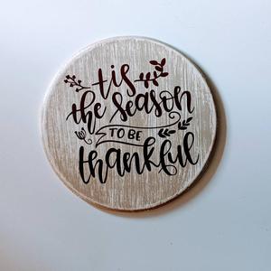 Bulk Rustic Wooden Hot Pad Trivet Heat Resistant Table Protective <b>Mat</b> Holiday Thanksgiving Printed <b>Round</b> Wood Coasters Trivets - Product Image 1