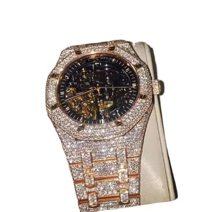 นาฬิกาข้อมือสแตนเลสสตีลสุดหรู ดีไซน์คลาสสิกแบบโบราณ ระบบดิจิตอล ประดับเพชรโมอิสซาไนต์คุณภาพสูง กระจกแซฟไฟร์ รับประกัน 2 ปี - Product Image 1