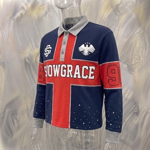 Maillot de football Snowgrace à manches longues, impression sublimée, col rabattu, manches longues, unisexe, adulte, coupe classique, toutes saisons - Product Image 4