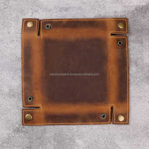 <b>Vanity</b> Genuine Leather Tray Luxury Cosmetic Makeup Desktop Organizer Custom Factory Real Cowhide Tray GLTY-0052 - Product Image 5