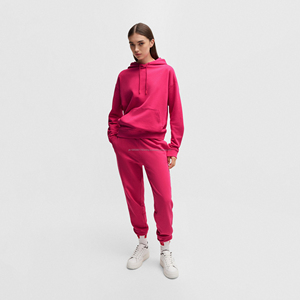 Nouveau Style solide Slim Fit femmes survêtements Outwear décontracté femmes survêtement ensembles cordon à capuche et pantalon ensemble - Product Image 1