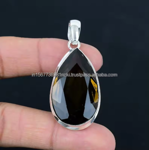 สร้อยคอจี้ควอตซ์สีควันสวยทำด้วยมือ925เครื่องประดับเงินสเตอร์ลิงของขวัญที่ดีที่สุดสำหรับผู้หญิงของขวัญครบรอบของฉัน - Product Image 2