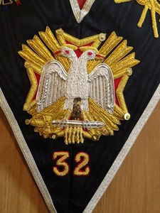 Collier de Maçonnerie du Rite Écossais 29ème Degré, Haute Qualité, Personnalisé, Brodé en Nylon - Meilleure Vente de Colliers Maçonniques Personnalisés - Product Image 5