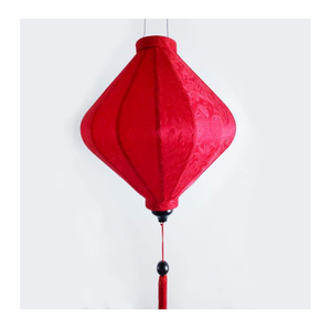 HOT DEAL 2026 Special Bamboo Red Silk Lantern Size 50cm Fabric <b>Ceiling</b> Lantern for <b>Wedding</b>, Garden, Porch <b>Decoration</b> - Product Image 2
