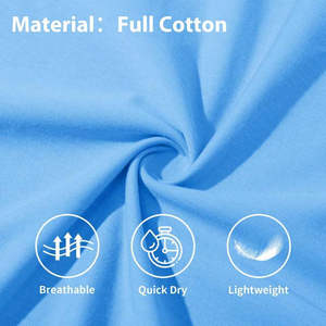 Camisetas Deportivas para Hombre, Suaves y Duraderas, de Algodón Ligero, para Fisicoculturismo, Color Azul Casual - Product Image 5