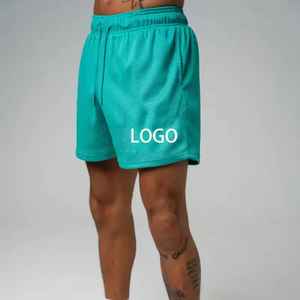 Shorts de basket-ball en mesh pour homme, 100% polyester, respirants, séchage rapide, anti-UV, taille élastique, shorts de plage d'été - Product Image 3