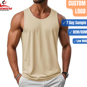 Camiseta sin mangas básica de algodón para hombre, chaleco de gimnasio en blanco, fabricante mayorista con logotipo personalizado - Product Image 1