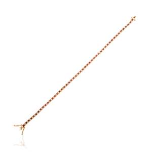 18K Solid Gold Square Ruby & Diamond Bezel <b>Set</b> <b>Bangle</b>-Natural Diamond Engagement Bracelet - Product Image 6