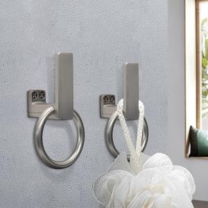 Porte-serviettes mural en métal haute résistance à double crochet, résistant à la rouille - Product Image 6