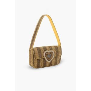Sac à bandoulière en perles dorées fait main pour femme – Élégant sac à main perlé pour mariage, soirée et occasions spéciales - Product Image 2