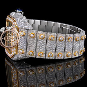 Men's Luxury Moissanite <b>Diamond</b> <b>Watch</b> Full Pave Handset VVS Stones Bracelet <b>Watch</b> - Product Image 3