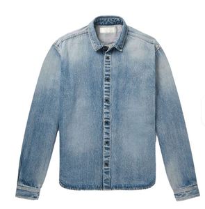 Chemises en jean pour hommes à prix d'usine, décontractées, délavées, boutonnées, manches longues, confortables, tendance, vente en gros, fournisseur en vrac, 100% coton - Product Image 5