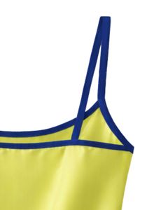 ชุดนอนผ้าซาตินสีเขียวมะนาวและสีน้ำเงินรอยัลสำหรับผู้หญิง ชุดนอนผ้าไหมสายเดี่ยวและกางเกงขาสั้น ชุดนอนนุ่มหรูหราสำหรับฤดูร้อน - Product Image 6