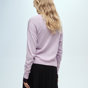Cardigan en tricot professionnel pour femmes, boutonné, impression de logo personnalisée, service OEM - Product Image 4