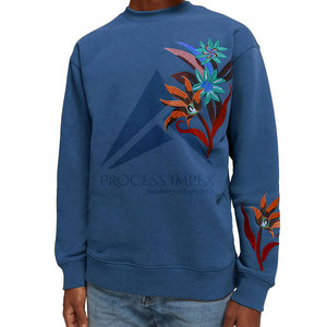 Sweat-shirt personnalisé brodé pour homme, en molleton de coton épais, col rond, coupe oversize, style streetwear, approvisionnement en gros Process Impex - Product Image 3