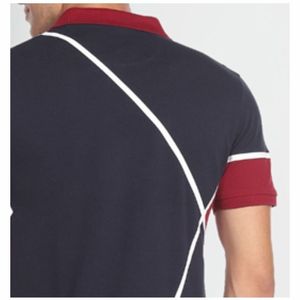 เสื้อโปโลผู้ชายลำลองผ้าฝ้ายคุณภาพสูง แขนสั้น ระบายอากาศดี คอสูง สไตล์สตรีทแวร์ สีบล็อก ปักลาย ปี 2026 ไซส์พลัส - Product Image 5