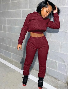 Tissu en coton avec logo personnalisé de haute qualité Econex Sports Top à capuche pour femmes Gym Jogging Survêtement pour femmes Vente en gros - Product Image 2