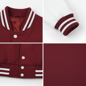 Mens Varsity Style Jacket Cotton Polyester 350 GSM Regular Fit Snap Closure Long Sleeve Street Fashion Wear OEM Service - Product Image 5