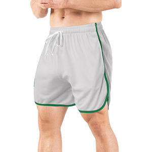 กางเกงขาสั้นออกกำลังกายผู้ชายเอวยางยืด โพลีเอสเตอร์/สแปนเด็กซ์ สำหรับฟิตเนส วิ่งจ๊อกกิ้ง วิ่งออกกำลังกาย ลายเรียบ มีกระเป๋า ความยาวระดับเข่า - Product Image 1