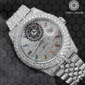 Charm_Jewells Luxury Vintage Men's Stainless Steel Watch 40mm Square Case Analog Mechanical Movement <b>Chronograph</b> Diamond Accents - Product Image 1