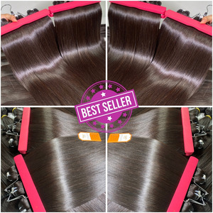 Extensions de cheveux humains vierges droites de qualité vietnamienne 12A Super Bone meilleure qualité avec plume Solf - Product Image 4