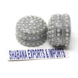 Boîte à bijoux décorative en perles blanches et paillettes, légère et durable, boîte à pilules, boîte cadeau pour cadeau de mariage - Product Image 2