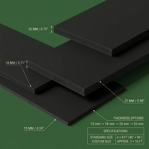 Lámina de Espuma de PVC WPC Marca Pima, Densidad 0.6 G/cm3, Grosor 12mm, Color Negro, Ignífuga, Expandida, para Sala de Estar - Product Image 6