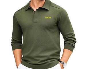 Chemise à manches longues pour homme en coton 100% tricoté, design personnalisé, avec logo personnalisé, respirante, haute qualité, service OEM disponible - Product Image 3