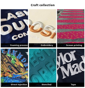 High Quality 350GSM Embossed <b>Hoodie</b> Heavyweight Cotton <b>Oversize</b> Men's Hoodies <b>White</b> Streetwear Fleece <b>Hoodie</b> - Product Image 2