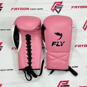 ถุงมือชกมวยออกแบบใหม่ล่าสุด FLY ผลิตตามสั่ง สีชมพูและสีดำ สำหรับฝึกซ้อมคิกบ็อกซิ่ง มวยไทย อุปกรณ์ฝึกซ้อมมวย - Product Image 1