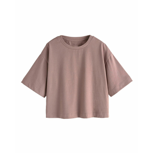 Custom Womens Boxy T Shirts Heavyweight Cotton Oversized Short Sleeve Casual Tee Wholesale OEM ODM Private Label Clothing Boxy - Product Image 5