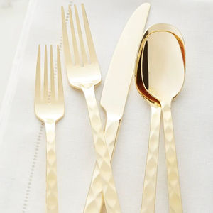 Ensemble de couverts dorés Regal Celebration, inspiré des banquets, vaisselle de luxe - Product Image 1