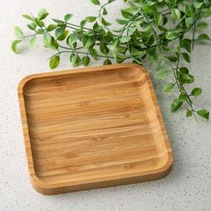 Assiette carrée en bois naturel - Product Image 6