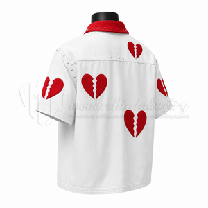 T-shirt à manches courtes avec fermeture éclair en coton biologique 100% personnalisé, tissu anti-rides écologique pour hommes et femmes - Product Image 5