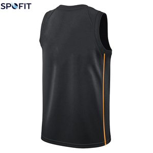Maillot de basket-ball unisexe de couleur noire unie, vêtements de sport de qualité supérieure, respirant, uniformes de basket-ball courts personnalisés, dernier design - Product Image 6