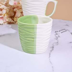Handmade Rustic Glaze Ceramic Cup Set Cardamom Green Tea <b>Mugs</b> Microwave Safe <b>Cute</b> Design (Set of 6) - Product Image 4