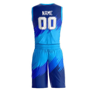 Ensemble de shorts de basket-ball respirants personnalisés, uniforme d'équipe par sublimation, vêtements de sport sans manches, nom et numéro personnalisés sur le devant - Product Image 3