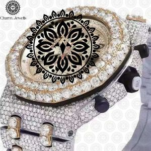 Montre mécanique en acier inoxydable Charm, boîtier de 40 mm, verre analogique, pour homme, luxe, vintage, hip-hop, mode, résistante aux chocs, 10 bars, automatique - Product Image 4