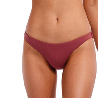 Set Bikini Wanita Warna Solid, Bra Segitiga Tanpa Kawat Tanpa Punggung, Celana Thong, Pakaian Renang Stretch, Pakaian Pantai, Rajutan Spandex/Nylon