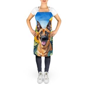 Belgian Malinois Sunflowers Unisex Adult <b>Apron</b> Large Multicolor Kitchen Server for Cooking Baking <b>Gardening</b> Crafts - Product Image 2