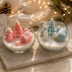 Handmade Christmas Decorative Scented <b>Candle</b> <b>Set</b> Winter Village Snow Scene Soy Wax Holiday <b>Gift</b> <b>Candle</b> for Christmas Home Decor - Product Image 1