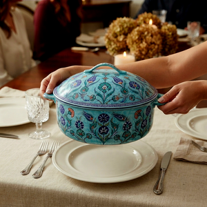 Juego de 3 Ollas Térmicas de Acero Inoxidable con Aislamiento, Diseño Floral Turco, para Mantener la Comida Caliente, para Servir en Cenas y Fiestas - Product Image 5