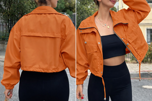 Veste bomber pour femme de qualité supérieure, OEM, élégante, grande taille, fermeture éclair intégrale, respirante, légère, pour l'hiver, nouvelle arrivée - Product Image 3