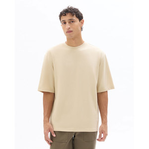 Camiseta de Manga Corta para Hombre, Cuello Redondo, Corte Regular, Color Sólido, Algodón Jersey, Estilo Casual - Product Image 1
