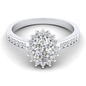 REYES Classic Design <b>925</b> Sterling <b>Silver</b> GRA Certified Moissanite Engagement <b>Rings</b> For Women 14K Gold Rhodium Plated Jewelry - Product Image 1