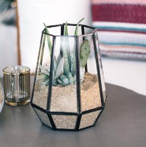Décoration de table, terrarium en cristal géométrique, écologique, durable, style Art Déco, décoration pour plantes d'intérieur et d'extérieur - Product Image 1