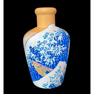 Hand-Painted Sheesham Wood <b>Vase</b> Wholesale | Moradabad Artisan Crafts - Product Image 2